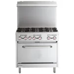 NG/LPG Cooker 6 Burner Range Oven Splashback 44kW